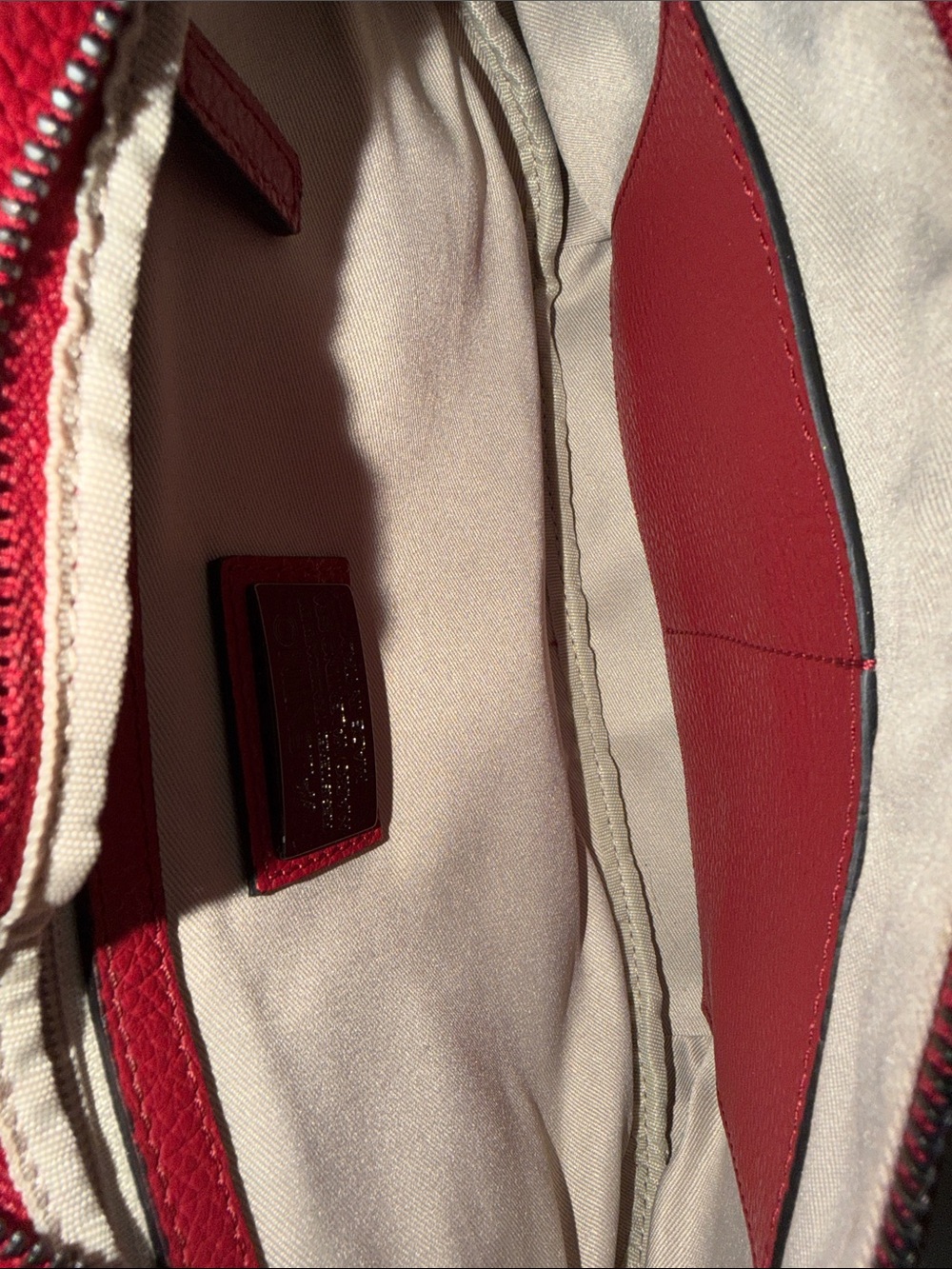 Large Valentino Pebbled Leather Waist Bag in Deep Red with Black Hardware - Picture 5 of 5